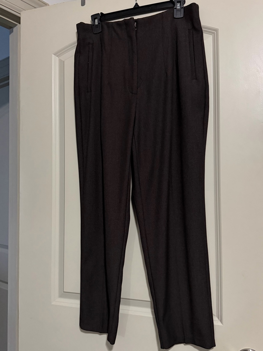 Zara Dark Brown Women's Straight Trousers